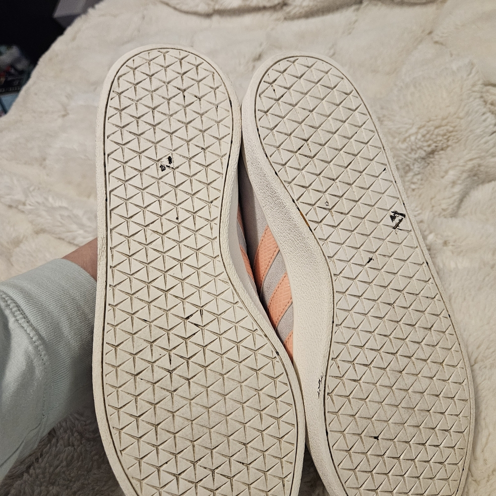 Adidas Women's Gray and Peach Sneakers - Picture 3 of 10